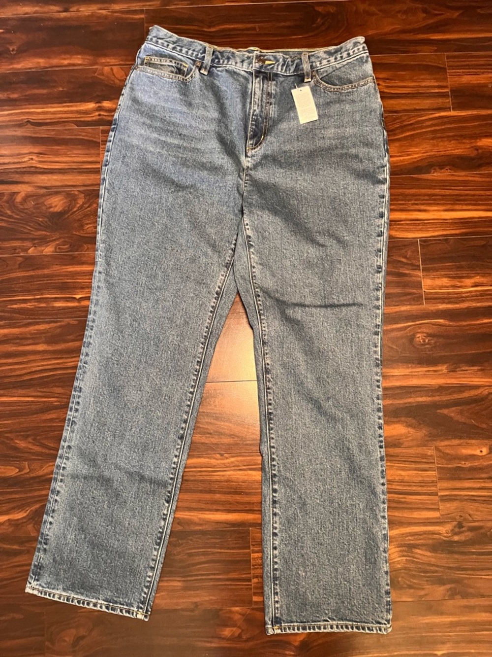 NWT Lands’ End Classic Light Wash Straight Leg Jeans